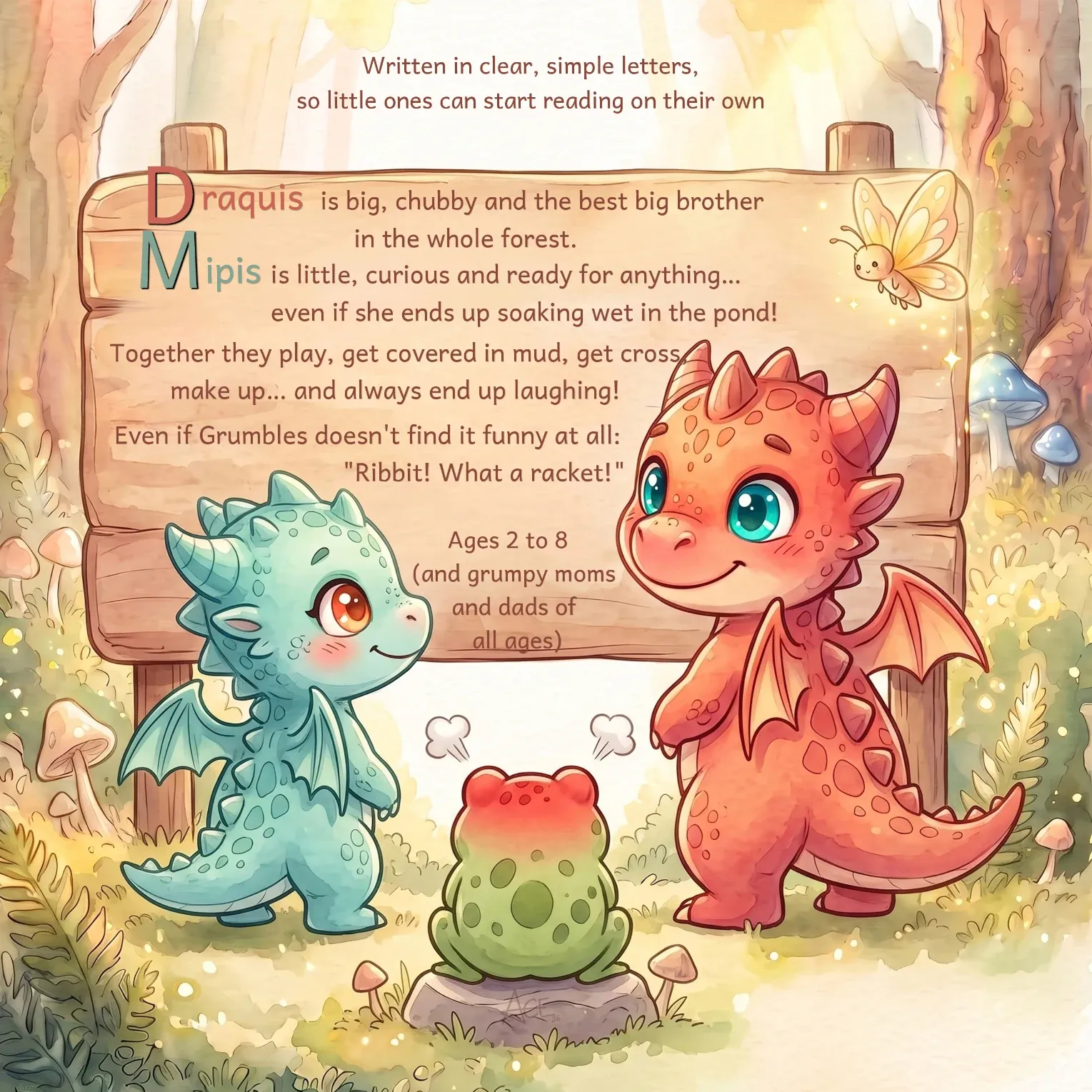 Back cover — Draquis & Mipis: What a Racket in the Forest!