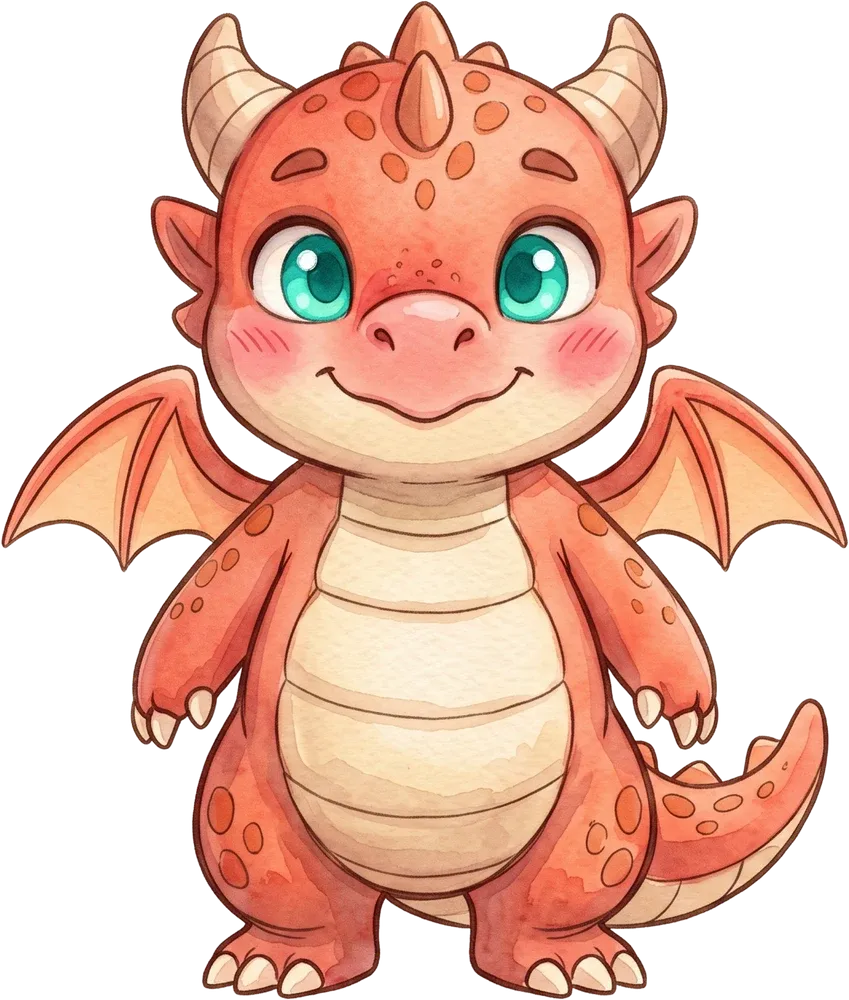Draquis, coral red dragon, the best big brother in the forest