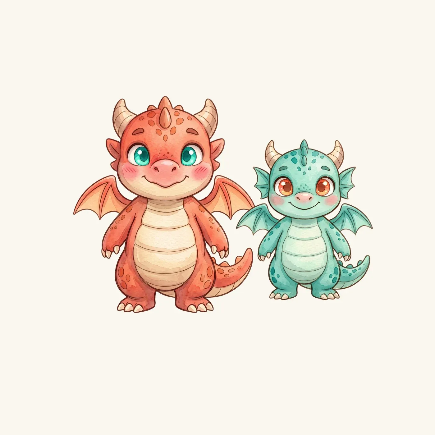 Final illustration of Draquis and Mipis